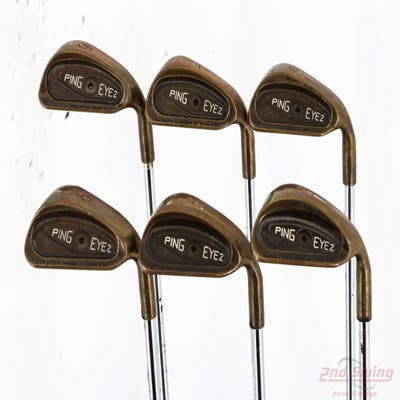 Ping Eye 2 Beryllium Copper Iron Set 6-PW SW Stock Steel Shaft Steel Regular Right Handed Black Dot +3/4"
