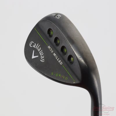 Callaway MD3 Milled Black S-Grind Wedge Lob LW 60° 9 Deg Bounce S Grind True Temper Dynamic Gold S300 Steel Wedge Flex Right Handed 35.0in