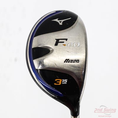 Mizuno F-60 Fairway Wood 3 Wood 3W 15° Fujikura Fit-On E150 Graphite Stiff Right Handed 43.25in