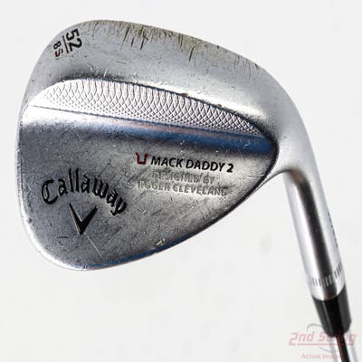 Callaway Mack Daddy 2 Chrome Wedge Gap GW 52° 8 Deg Bounce S Grind True Temper Dynamic Gold S300 Steel Stiff Right Handed 35.5in