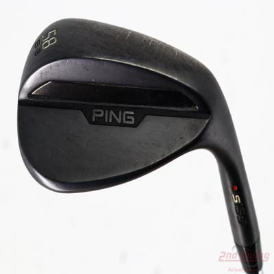 Ping s159 Midnight Wedge Lob LW 58° 8 Deg Bounce B Grind True Temper Dynamic Gold S300 Steel Stiff Right Handed Red dot 35.5in