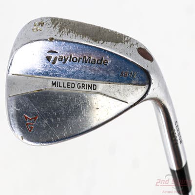 TaylorMade Milled Grind Satin Chrome Wedge Sand SW 56° 12 Deg Bounce SB True Temper Dynamic Gold Steel Wedge Flex Right Handed 35.5in