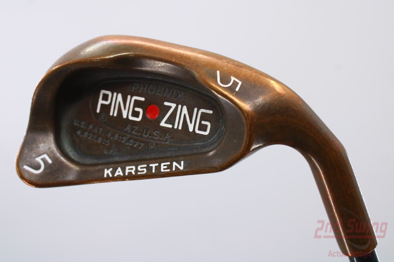 Ping Zing Beryllium Copper Single Iron 5 Iron Ping Aldila 350 Series Graphite Regular Right Handed Red dot 38.25in
