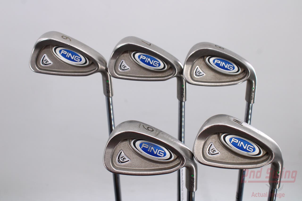 Ping i5 Iron Set 6-PW Stock Steel Shaft Steel Regular Right Handed Green Dot 37.5in