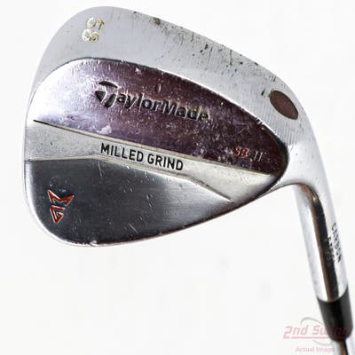 TaylorMade Milled Grind Satin Chrome Wedge Lob LW 58° 11 Deg Bounce SB True Temper Dynamic Gold Steel Wedge Flex Right Handed 35.0in