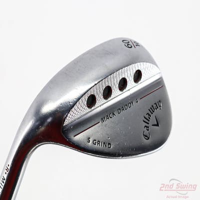 Callaway Mack Daddy 4 Chrome Wedge Lob LW 60° 10 Deg Bounce S Grind True Temper Dynamic Gold Tour Issue S200 Steel Stiff Left Handed 35.0in