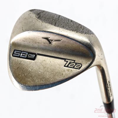 Mizuno T22 Raw Wedge Lob LW 58° 0 Deg Bounce Mid Nippon NS Pro Modus 3 Tour 105 Steel Stiff Right Handed 35.5in