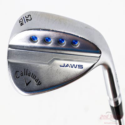 Callaway Jaws MD5 Platinum Chrome Wedge Gap GW 52° 12 Deg Bounce W Grind Stock Steel Shaft Steel Wedge Flex Right Handed 35.5in