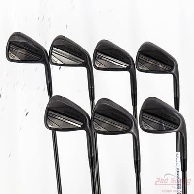 Cobra 2025 King Tour Black Iron Set 4-PW FST KBS $-Taper Black PVD Steel Stiff Right Handed -1/4"
