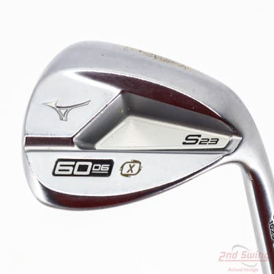 Mizuno S23 Satin Chrome Wedge Lob LW 60° 0 Deg Bounce FST KBS Tour Lite Steel Wedge Flex Right Handed 35.75in