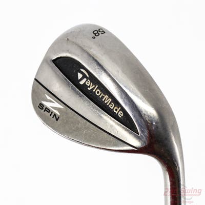 TaylorMade Z Spin Wedge Lob LW 58° 10 Deg Bounce Stock Steel Shaft Steel Wedge Flex Right Handed 35.25in