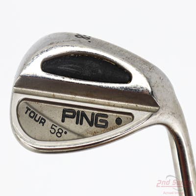 Ping Tour Chrome Wedge Lob LW 58° Stock Steel Shaft Steel Wedge Flex Right Handed Black Dot 35.25in
