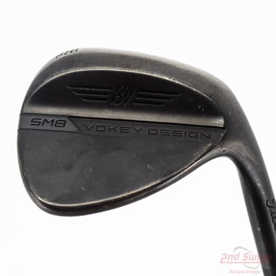 Titleist Vokey SM8 Jet Black Wedge Lob LW 58° 10 Deg Bounce S Grind Stock Steel Shaft Steel Wedge Flex Right Handed 35.25in