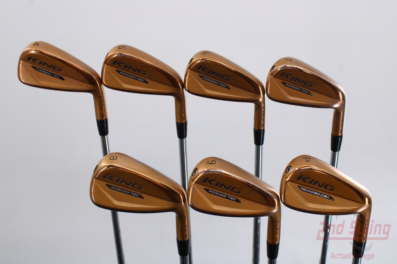 Cobra KING Forged Tec Copper Iron Set 4-PW FST KBS Tour $-Taper Lite Steel Stiff Right Handed 38.25in