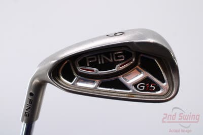 Ping G15 Single Iron 6 Iron Ping AWT Steel Regular Left Handed Black Dot 37.75in