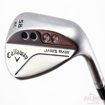 Callaway Jaws Raw Chrome Wedge Lob LW 58° 8 Deg Bounce C Grind Dynamic Gold Spinner TI Steel Wedge Flex Right Handed 35.0in