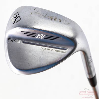 Titleist Vokey SM9 Tour Chrome Wedge Lob LW 60° 4 Deg Bounce T Grind Titleist Vokey BV Steel Wedge Flex Right Handed 35.0in