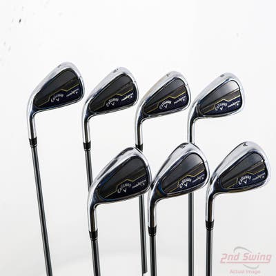 Callaway Paradym X Iron Set 5-PW AW Project X HZRDUS Silver Gen4 65 Graphite Regular Left Handed -1/4"