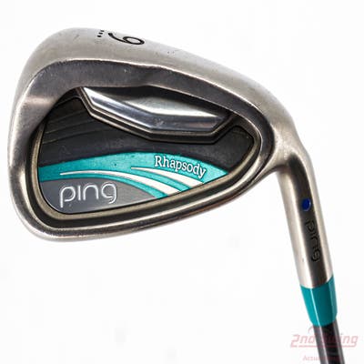 Ping 2015 Rhapsody Single Iron 9 Iron Ping TFC 80i Graphite Ladies Right Handed Blue Dot 36.0in