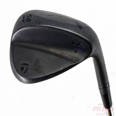 TaylorMade Milled Grind 3 Raw Black Wedge Lob LW 58° 8 Deg Bounce True Temper Dynamic Gold Tour Issue S400 Steel Stiff Right Handed 35.0in