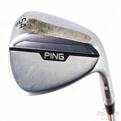 Ping s159 Chrome Wedge Sand SW 54° 12 Deg Bounce S Grind True Temper Dynamic Gold 105 Steel Stiff Right Handed Black Dot 35.5in