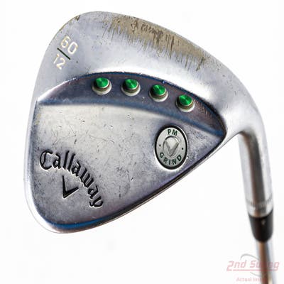 Callaway PM Grind 19 Chrome Wedge Lob LW 60° 12 Deg Bounce PM Grind FST KBS Hi-Rev 2.0 115 Steel Wedge Flex Right Handed 35.25in