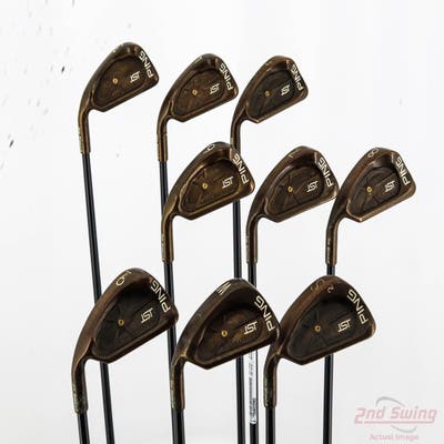 Ping ISI Beryllium Copper Iron Set 3-PW SW Stock Graphite Shaft Graphite Senior Left Handed Gold Dot +1/2"