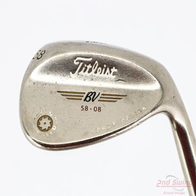 Titleist Vokey Spin Milled CC Chrome Wedge Lob LW 58° 8 Deg Bounce Titleist Vokey BV Steel Wedge Flex Right Handed 35.25in