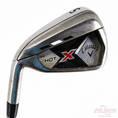 Callaway X Hot N14 Single Iron 5 Iron Stock Steel Shaft Steel Uniflex Left Handed 38.75in
