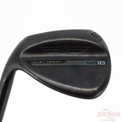 Titleist Vokey SM10 Jet Black Wedge Lob LW 60° 4 Deg Bounce T Grind True Temper Dynamic Gold Tour Issue Onyx X100 Steel X-Stiff Left Handed 35.25in