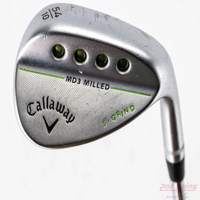 Callaway MD3 Milled Chrome S-Grind Wedge Sand SW 54° 10 Deg Bounce S Grind True Temper Dynamic Gold Steel Wedge Flex Right Handed 35.0in