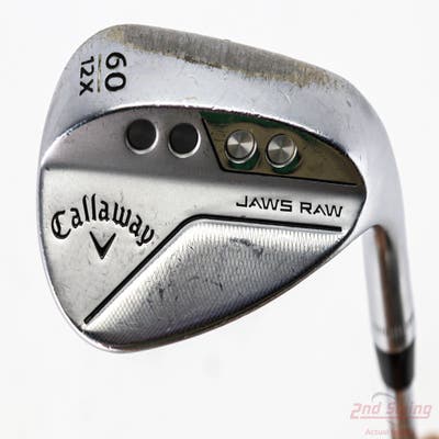Callaway Jaws Raw Chrome Wedge Lob LW 60° 12 Deg Bounce X Grind True Temper Dynamic Gold Spinner Tour Issue Steel Wedge Flex Right Handed 35.0in