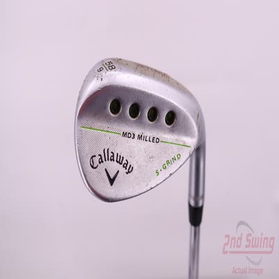 Callaway MD3 Milled Chrome S-Grind Wedge Lob LW 58° 9 Deg Bounce S Grind Stock Steel Wedge Flex Right Handed 34.5in