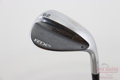 Cleveland RTX 4 Tour Satin Wedge Lob LW 62° Low Dynamic Gold Tour Issue S400 Steel Stiff Right Handed 35.0in