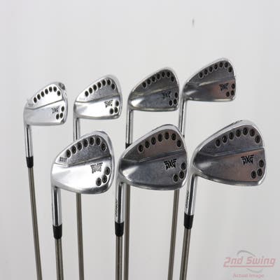 PXG 0311T Chrome Iron Set 4-PW Aerotech SteelFiber i80 Graphite Stiff Left Handed +1/2"