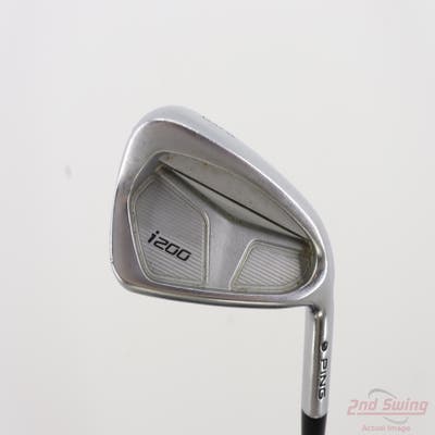 Ping i200 Single Iron 6 Iron Stock Steel Shaft Steel Stiff Right Handed Black Dot 37.75in