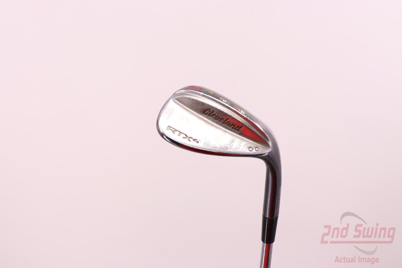 Cleveland RTX 4 Black Satin Wedge Lob LW 58° 9 Deg Bounce Dynamic Gold Tour Issue S400 Steel Stiff Right Handed 35.25in