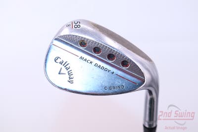 Callaway Mack Daddy 4 Chrome Wedge Lob LW 58° 8 Deg Bounce C Grind Dynamic Gold Tour Issue S200 Steel Stiff Right Handed 35.0in