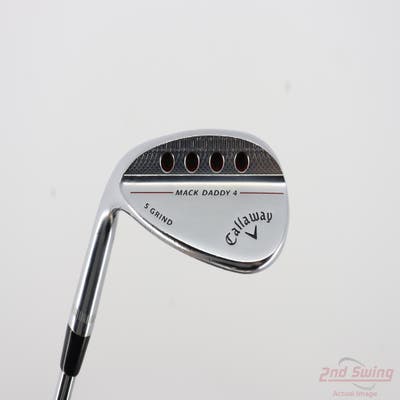 Callaway Mack Daddy 4 Chrome Wedge Sand SW 56° 10 Deg Bounce S Grind True Temper Dynamic Gold Tour Issue S200 Steel Stiff Left Handed 35.5in