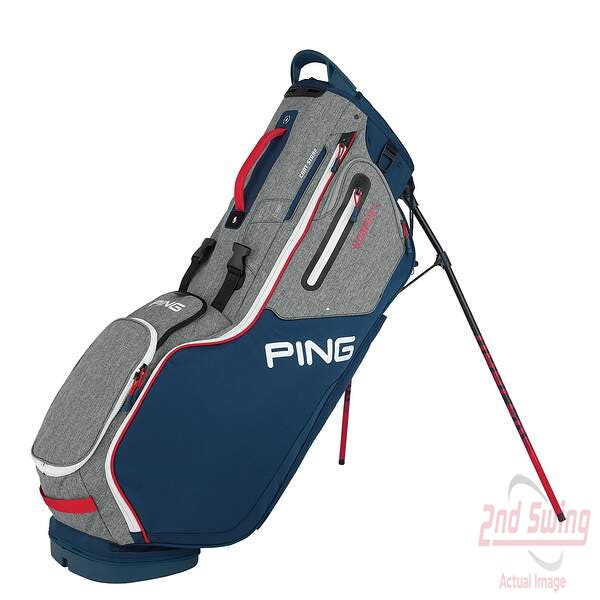 New Ping 2021 Hoofer 14 Heathered Grey/Navy/Scarlet Stand Bag