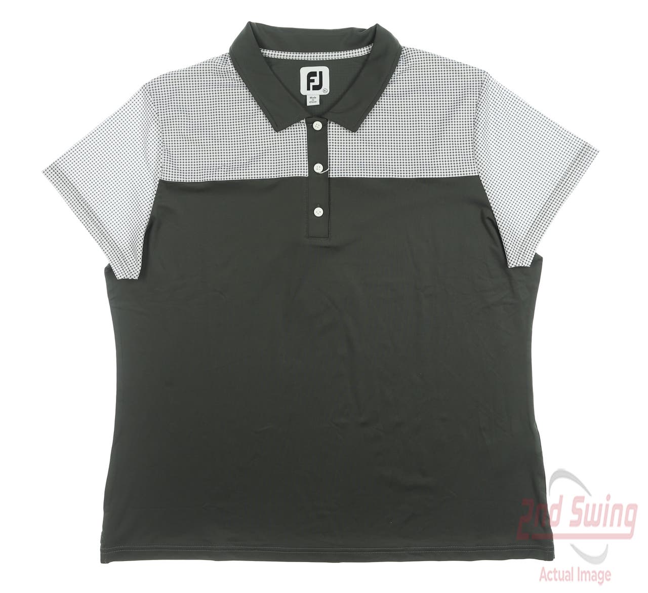 New Womens Footjoy Golf Polo X-Large XL Charcoal MSRP $78 25497