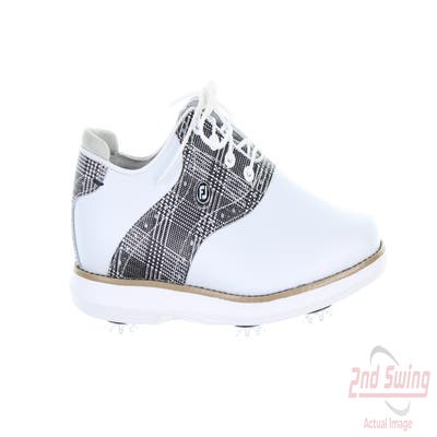 New Womens Golf Shoe Footjoy 2021 Traditions Medium 8.5 White/Black MSRP $100 97904