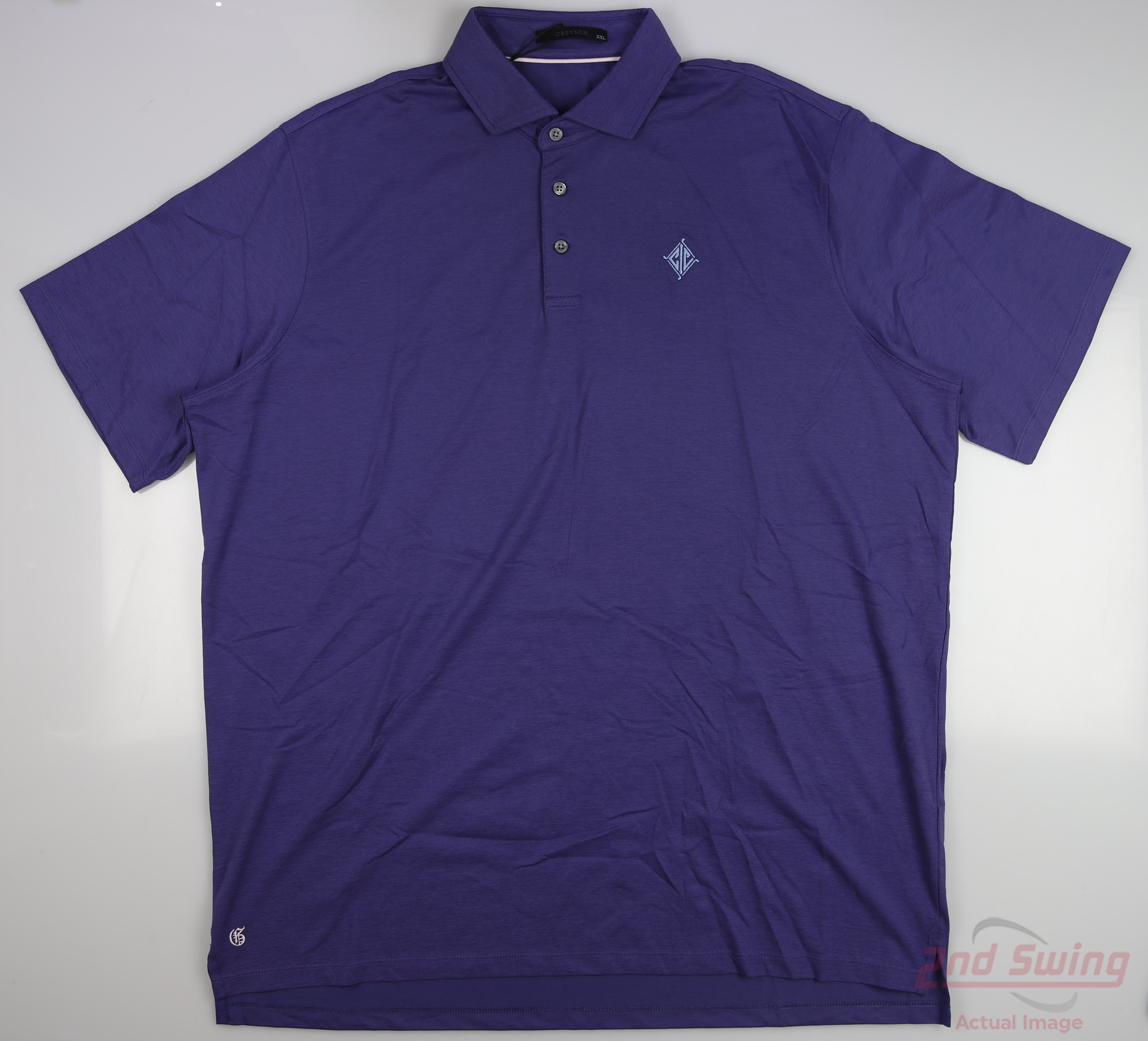 New W/ Logo Mens Greyson Golf Polo XXLarge XXL Purple MSRP 105