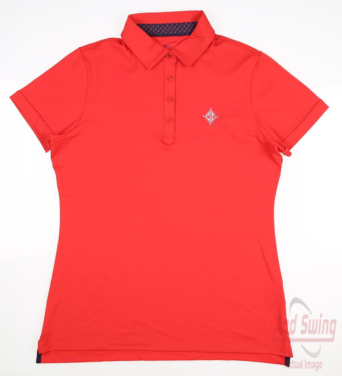 New W/ Logo Womens Peter Millar Golf Polo Medium M Red MSRP $89 LF21EK39S