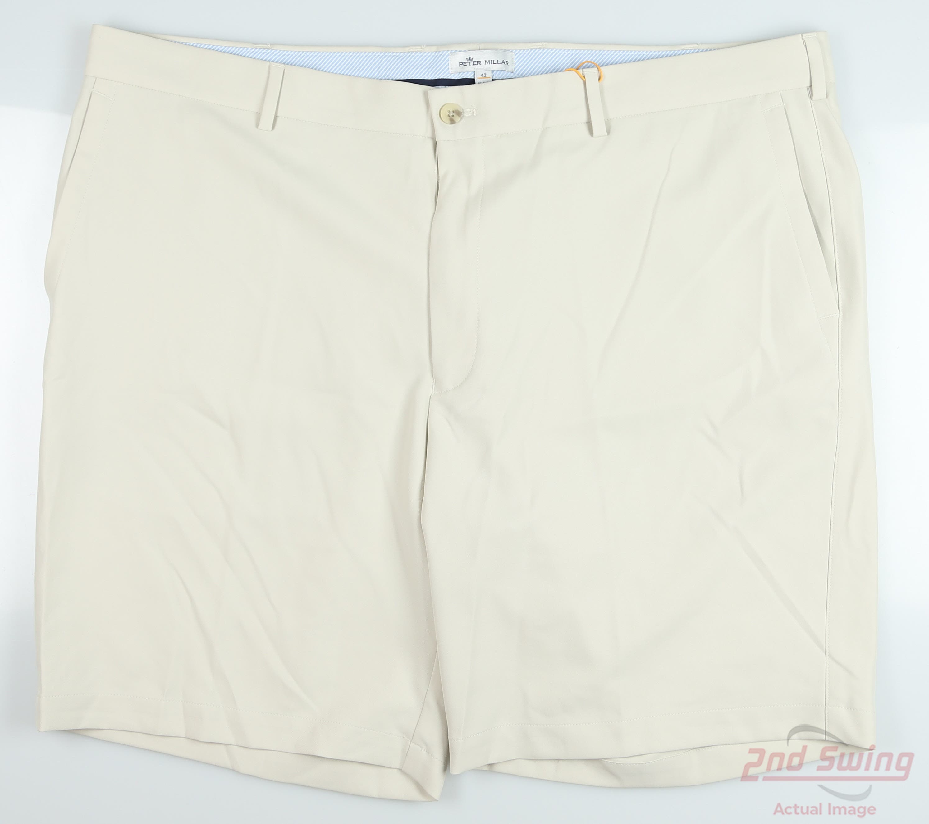 New Mens Peter Millar Golf Shorts 44 Khaki MSRP 98 2nd Swing Golf