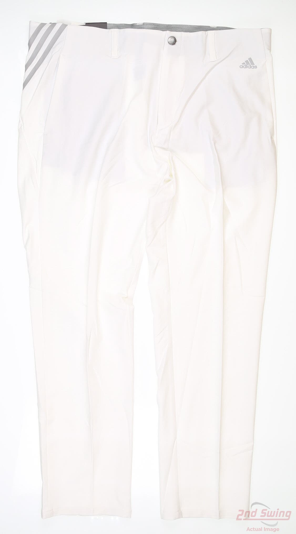 New Mens Adidas Golf Pants 36 x30 White MSRP 85 122910934 2nd Swing Golf
