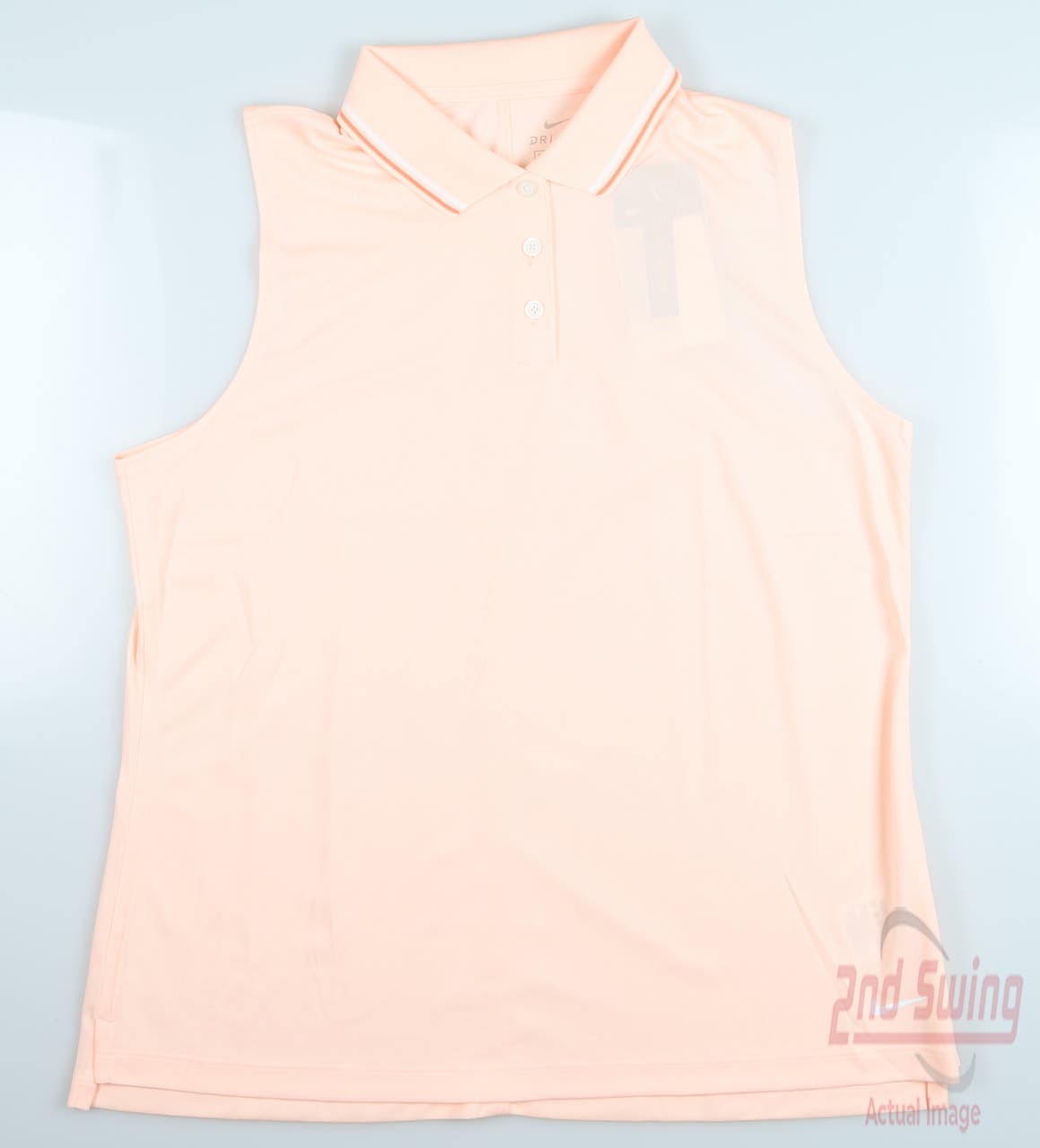 New Womens Nike Sleeveless Golf Polo Medium M Orange MSRP $50 BV0223-815