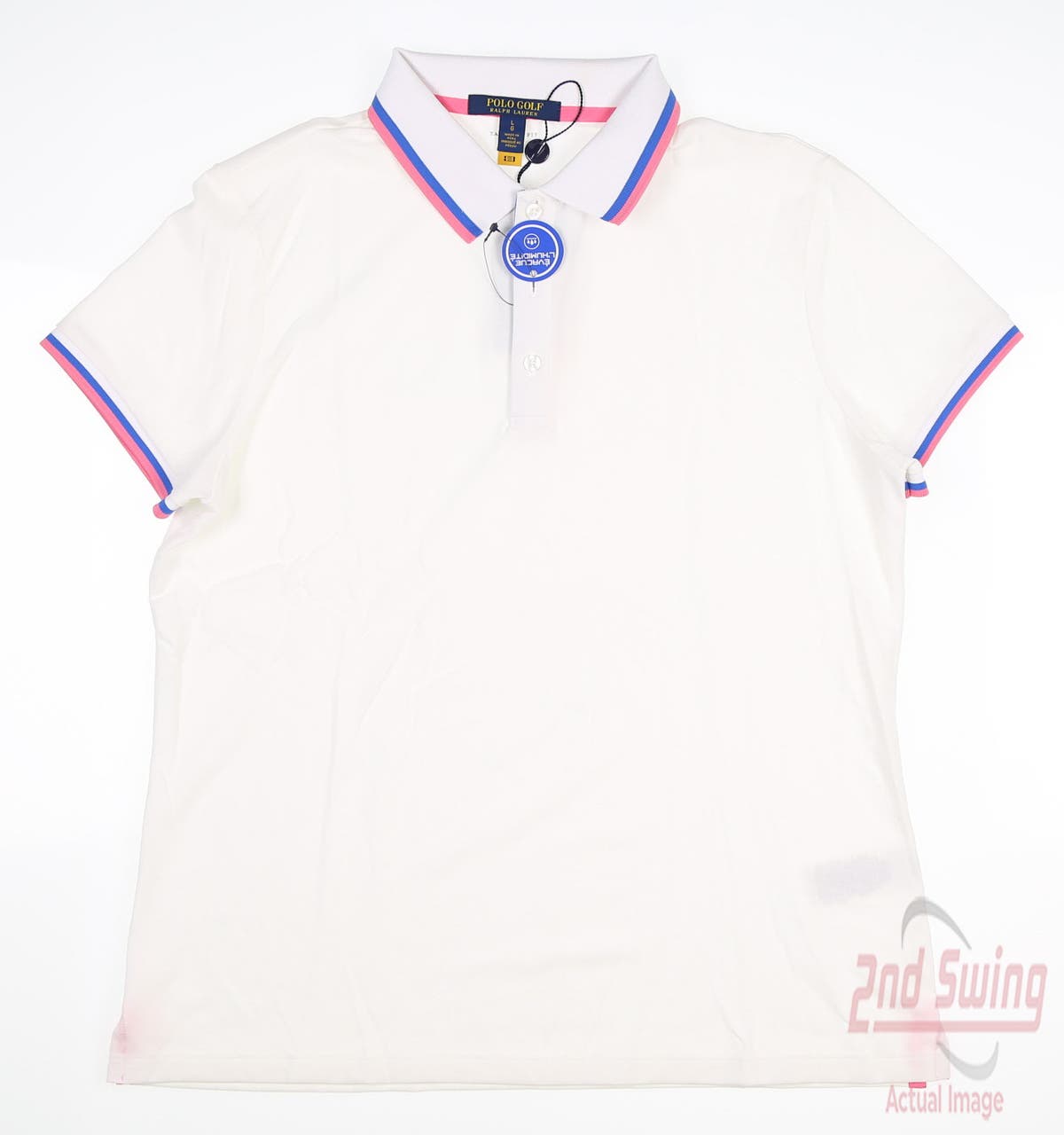 New Womens Ralph Lauren Golf Polo Large L White MSRP $90 281833910003