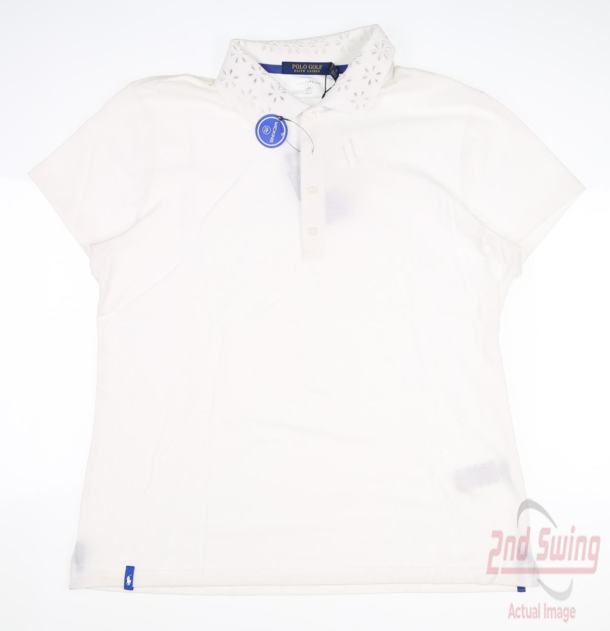 New Womens Ralph Lauren Golf Polo Large L White MSRP $98 281787538002