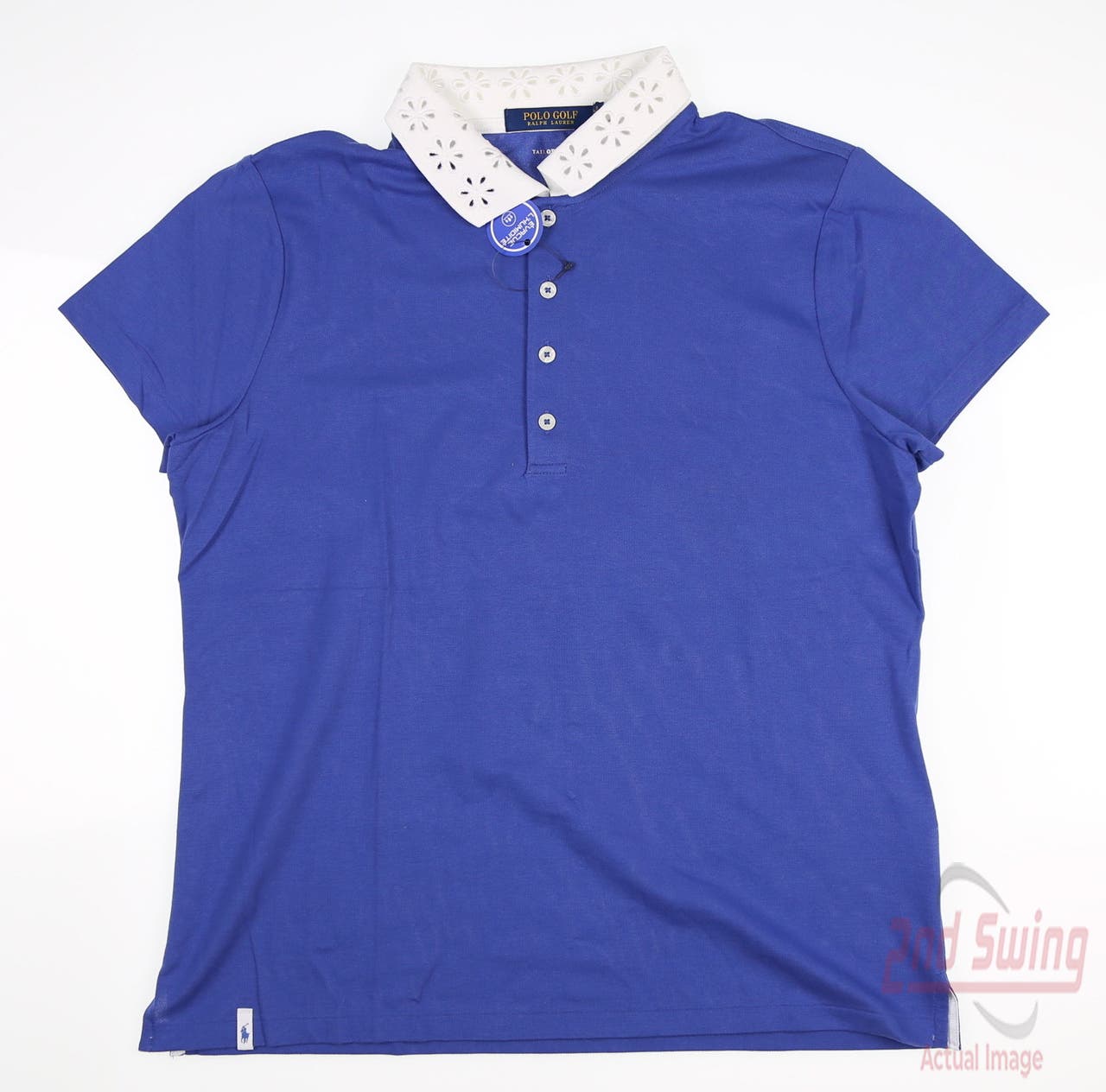 New Womens Ralph Lauren Golf Polo Large L Royal Navy MSRP $98 281787538001